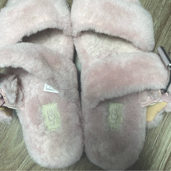 UGG Double Strap Platform Pink Slides Size 6 - Picture 3 of 10